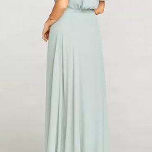 sophia wrap dress silver sage crisp